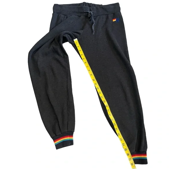 Aviator Nation Dark Grey Rainbow Prism Jogger Size M - Picture 9 of 11